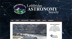 Desktop Screenshot of lethbridgeastronomysociety.ca