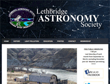 Tablet Screenshot of lethbridgeastronomysociety.ca